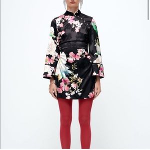 ZARA Asian inspired mini dress Size S